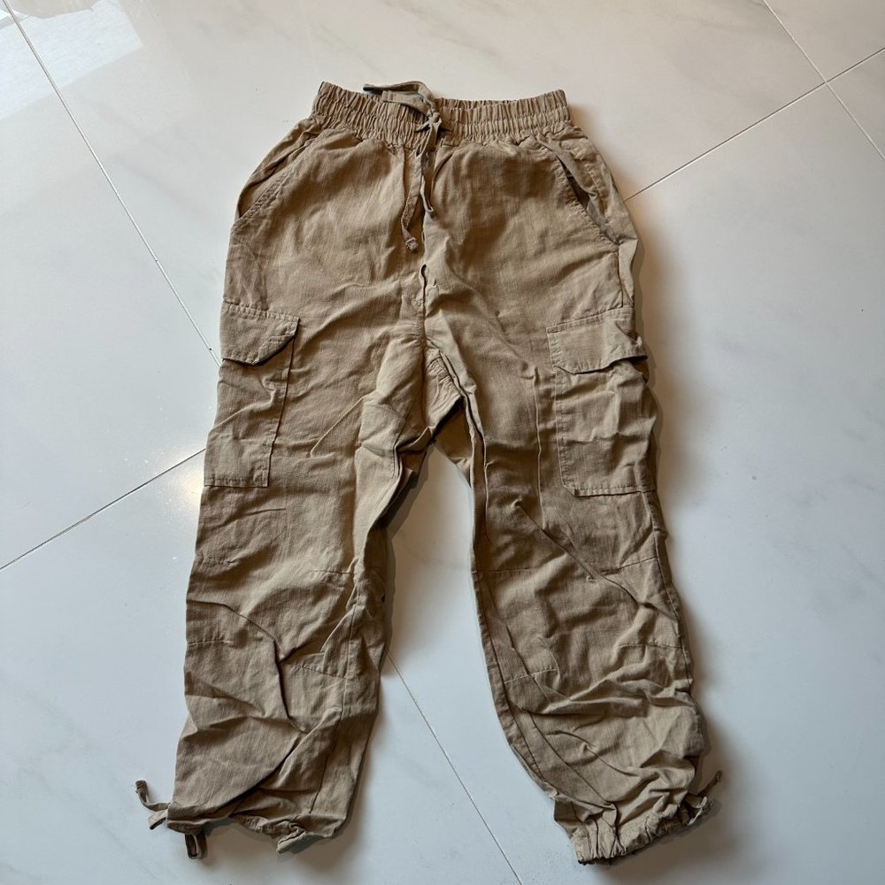 Korean Tan Cargo Pants